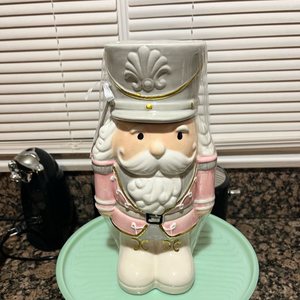 Pink nutcracker cookie jar